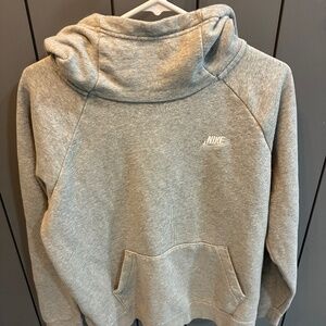 Women’s Nike Cowl Neck Hooded Sweatshirt Gray